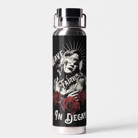 Glauben Sie an Verfall - Gothic Design Trinkflasche (Rückseite)