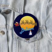 Glauben Sie an Weihnachtsmann Button (Beispiel)