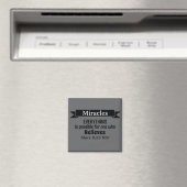 Glauben Sie an Wunder Bibel Verse Gray Christlich Magnet (In Situ (Geschirrspüler))
