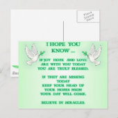 glauben Sie an Wunder Postkarte (Vorne/Hinten)