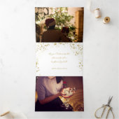 Glauben Sie an Zauberkalligraphie und Gold-Glitzer Dreifach Gefaltete Urlaubskarte (Innenseite)