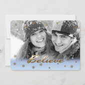 Glauben Sie. Benutzerdefinierte Foto Weihnachtsfla Feiertagskarte (Vorderseite)