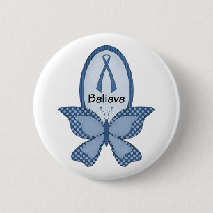 Glauben Sie blauem Bewusstsein Button