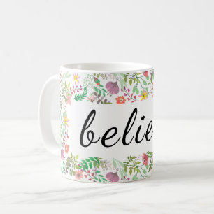 Glauben Sie BlumenTasse Kaffeetasse