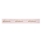 Glauben Sie. Blush Pink Gold Weihnachtsgeschenk Satinband (Vorderseite)