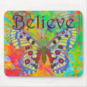 Glauben Sie bunter Schmetterling Mousepad (Vorne)