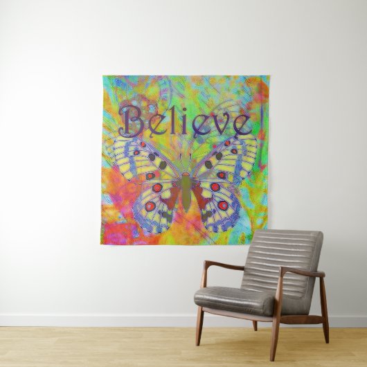 Glauben Sie bunter Schmetterling Wandteppich (Beispiel)