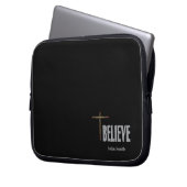Glauben Sie Christliche Cross Individuelle Name Bl Laptopschutzhülle (Vorderseite Links)