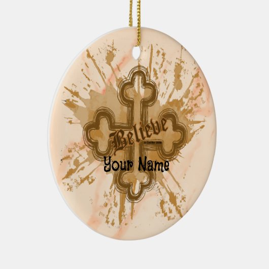 Glauben Sie Christliche Kreuzverzierung Keramik Ornament (Rechts)