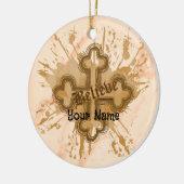 Glauben Sie Christliche Kreuzverzierung Keramik Ornament (Links)