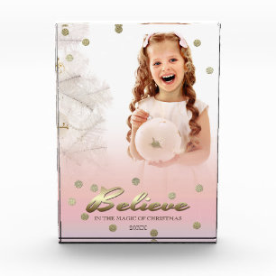 Glauben Sie. Custom Christmas Gift Foto Block