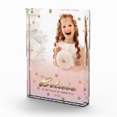 Glauben Sie. Custom Christmas Gift Foto Block (Rechts)