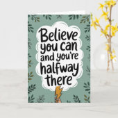 "Glauben Sie daran" Motivationskarte Karte (Gelbe Blume)