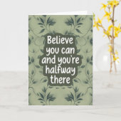 "Glauben Sie daran" Motivationskarte Karte (Gelbe Blume)