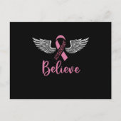Glauben Sie das Bewusstsein für den Brustkrebs Chr Postkarte (Vorderseite)