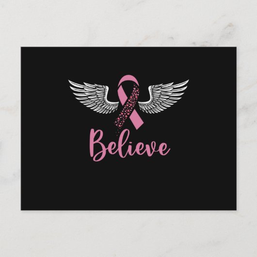 Glauben Sie das Bewusstsein für den Brustkrebs Chr Postkarte (Vorderseite)