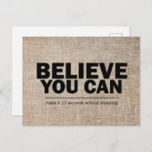 Glauben Sie, dass eine Inspirierend Gewichtsabnahm Postkarte (Vorne/Hinten)