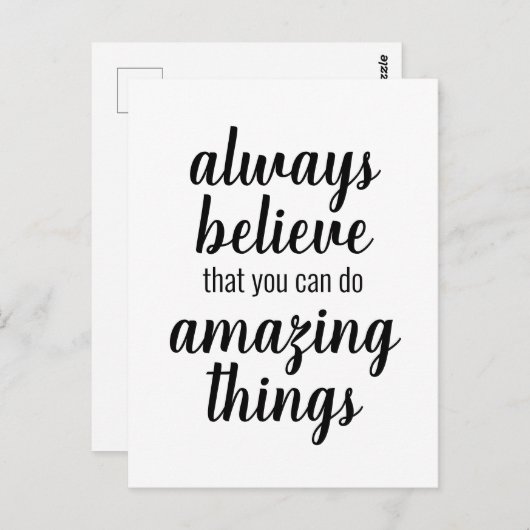 Glauben Sie, dass Sie Phantastische Dinge tun könn Postkarte (Vorne/Hinten)