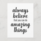 Glauben Sie, dass Sie Phantastische Dinge tun könn Postkarte (Vorderseite)