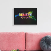 Glauben Sie, dass Sie Zuhause Studio Office Black Leinwanddruck (Insitu (Wohnzimmer))