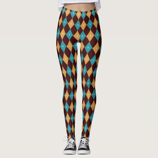 Glauben Sie den farbigen Diamanten Leggings (Vorderseite)