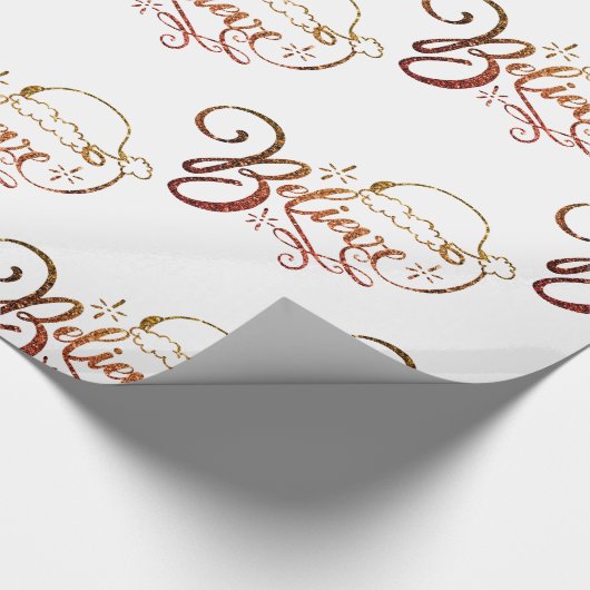 Glauben Sie den Weihnachtsmann Geschenkpapier (Ecke)