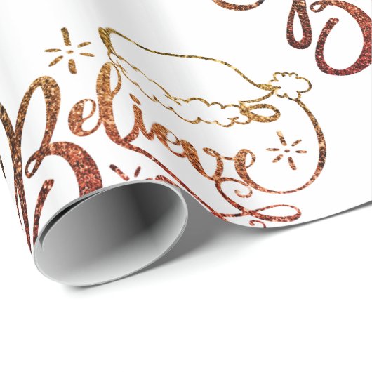 Glauben Sie den Weihnachtsmann Geschenkpapier (Rolleneckpunkt)