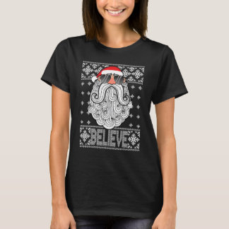 Glauben Sie den Weihnachtsmann Sonnenbrille UGLY W T-Shirt