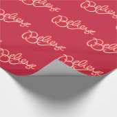 Glauben Sie der grafischen roten weißes Geschenkpapier (Ecke)