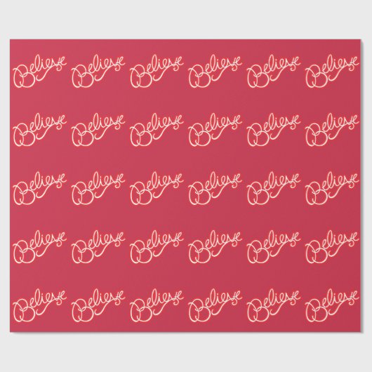 Glauben Sie der grafischen roten weißes Geschenkpapier (Flach)