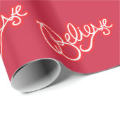 Glauben Sie der grafischen roten weißes Geschenkpapier (Rolleneckpunkt)