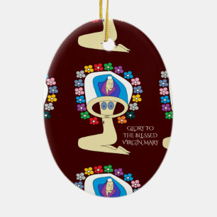 GLAUBEN SIE DER JUNGFRAU MARY KERAMIKORNAMENT