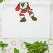 Glauben Sie, der Weihnachtsmann schlägt eine Pose Geschirrtuch (Gefaltet)