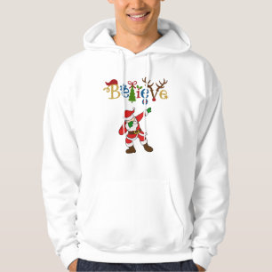 Glauben Sie, der Weihnachtsmann schlägt eine Pose Hoodie