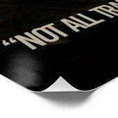 Glauben Sie die Zeichen: Bigfoot Footprint Forest Poster (Ecke)