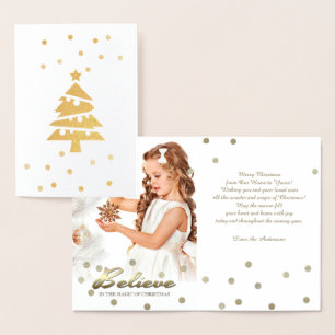 Glauben Sie. Echte Foil Luxe Custom Foto Card Folienkarte