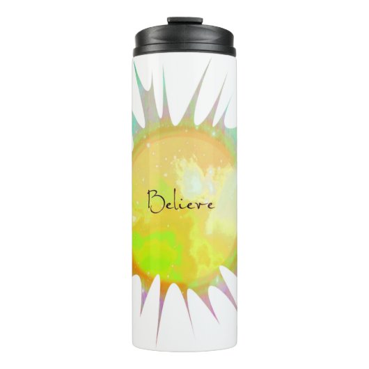 Glauben Sie einen Sonnenbrand Thermosbecher (Vorderseite)