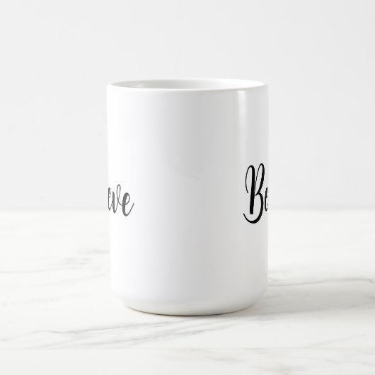 Glauben Sie einfach, modern Minimalistisch Kaffeetasse (Mittel)