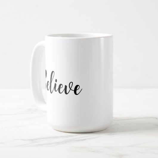 Glauben Sie einfach, modern Minimalistisch Kaffeetasse (Vorderseite Links)