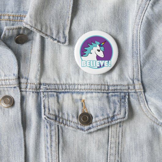 Glauben Sie! Einhorn Button (Beispiel)