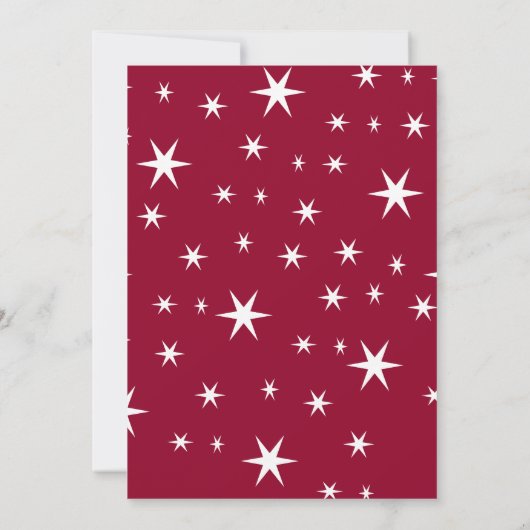 Glauben Sie elegante Script-Urlaubskarte Einladung (Rückseite)