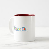 Glauben Sie es (farbig) Zweifarbige Tasse (Vorderseite Links)