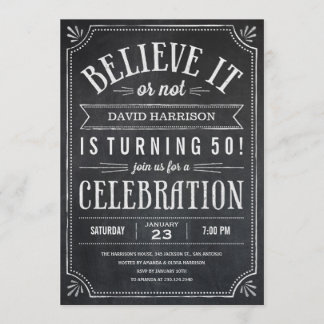 Glauben Sie es oder nicht Geburtstagspartei Einlad Einladung