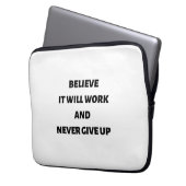 Glauben Sie, es wird funktionieren und nie aufgebe Laptopschutzhülle (Vorderseite Links)