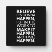 Glauben Sie, es wird geschehen - Fitness, Hektik,  Fotoplatte (Vorderseite)