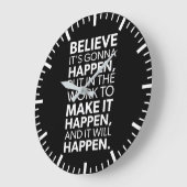 Glauben Sie, es wird geschehen - Fitness, Hektik,  Große Wanduhr (Winkel)