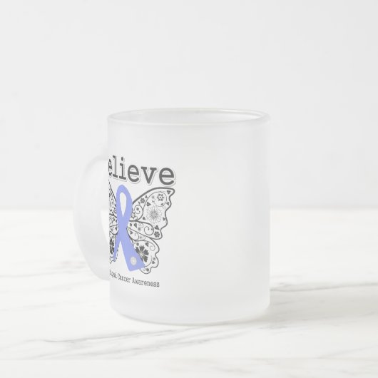 Glauben Sie - Esophageal Krebs-Schmetterling Mattglastasse (Vorderseite Links)