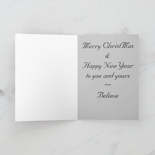 Glauben Sie Feiertagskarte (Innenseite)