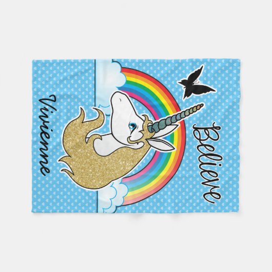 Glauben Sie Fleecedecke (Vorderseite (Horizontal))