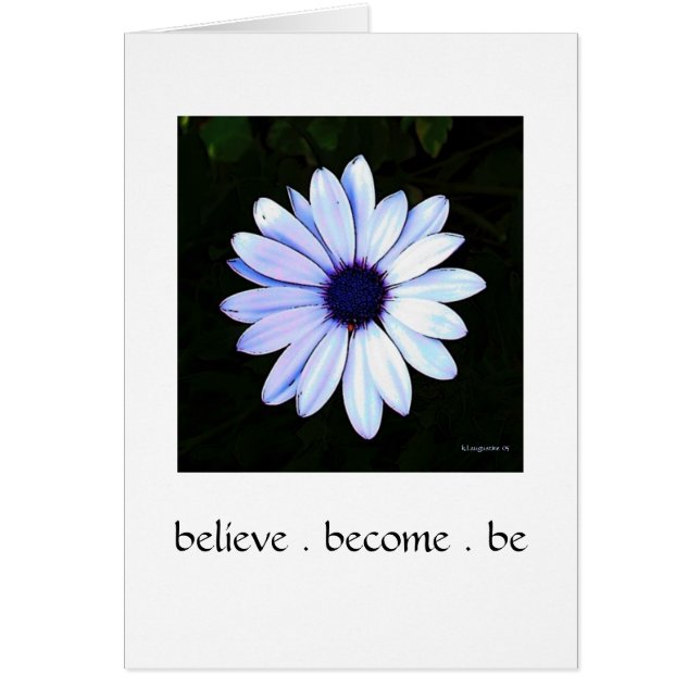 Glauben Sie Gänseblümchen-Karte (Vorne)